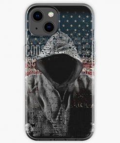 Untouchable, T-Shirt, Eminem Revival Album, Word Cloud with Grunge American Flag iPhone Soft Case RB0704 product Offical eminem Merch
